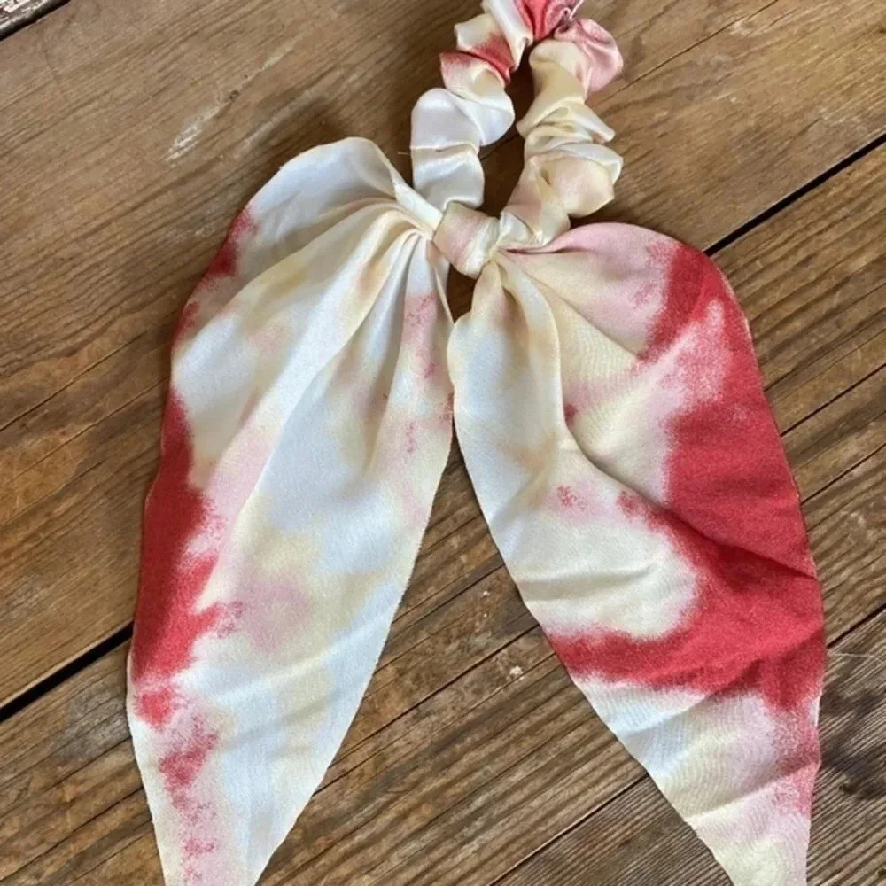 Anthropologie Tie Dyed Ponytail Hair Scarf